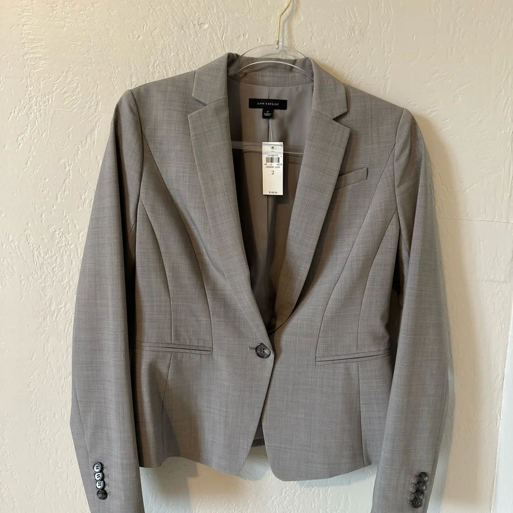 Ann Taylor Charcoal Blazer - Picture 4 of 8